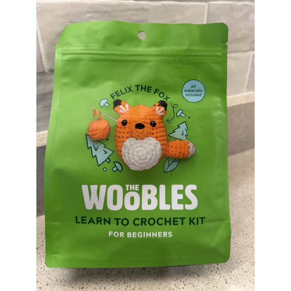 The Woobles Felix Fox Crochet Kit Beginner Amigurumi DIY Craft Plush Animal NEW